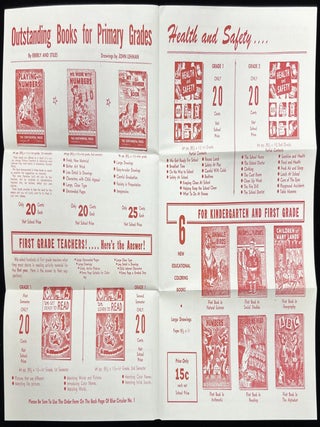 Three (3) Circulars Advertising Textbooks, Workbooks, and Classroom Ephemera for the 1940s Educator by the Continental Press