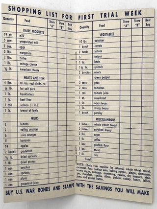 "Home Volunteer's Nutrition Guide and Meal Planner" -- 1942 Patriotic Meal Planning for American Housewives