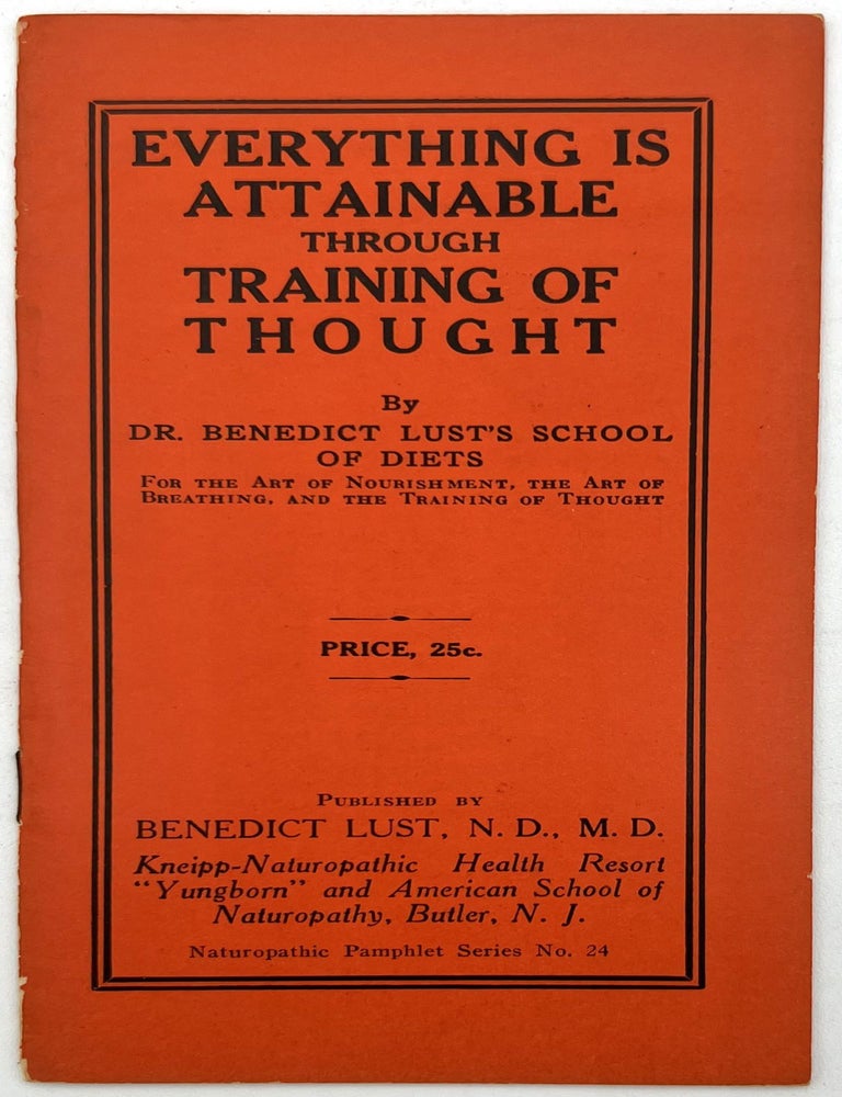 Item #25001999 Everything is Attainable Through Training of Thought