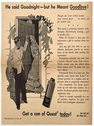 "As One Girl to Another" -- Hygiene Tips for Teen Girls from Kotex with Advertising Leaflets