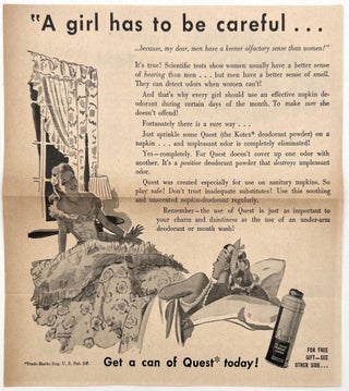 "As One Girl to Another" -- Hygiene Tips for Teen Girls from Kotex with Advertising Leaflets