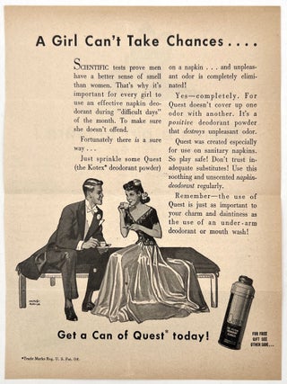 "As One Girl to Another" -- Hygiene Tips for Teen Girls from Kotex with Advertising Leaflets