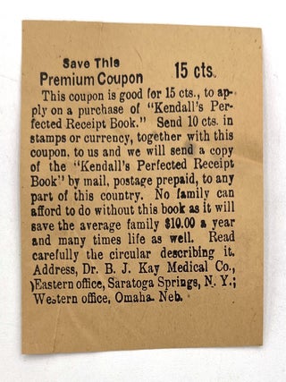 c.1899 Patent Medicine Advertising Ephemera -- Advertising Cures for "Diseases of Women", Catarrh, Kidney Diseases, and more - Includes actual bottle of Uticure