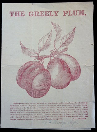 Item #25003123 The Greely Plum, printed in plum colored ink