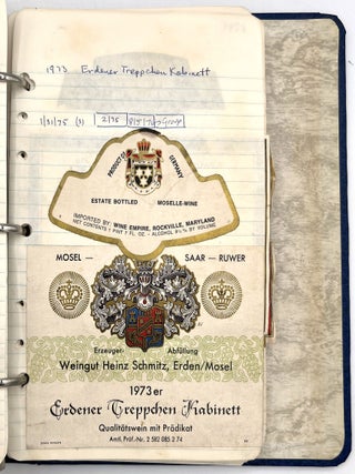 "Diary of A Wine Taster": Records of an Oenophile Charting Tasting Adventures Between 1973 and 1989, with Approx. 260 Original Wine Labels