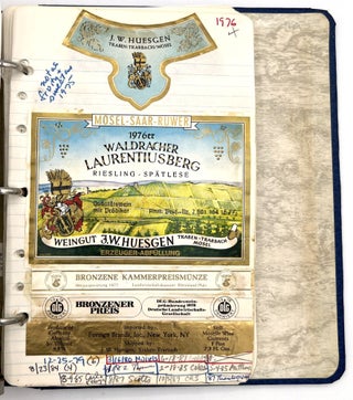 "Diary of A Wine Taster": Records of an Oenophile Charting Tasting Adventures Between 1973 and 1989, with Approx. 260 Original Wine Labels