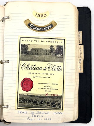 "Diary of A Wine Taster": Records of an Oenophile Charting Tasting Adventures Between 1973 and 1989, with Approx. 260 Original Wine Labels