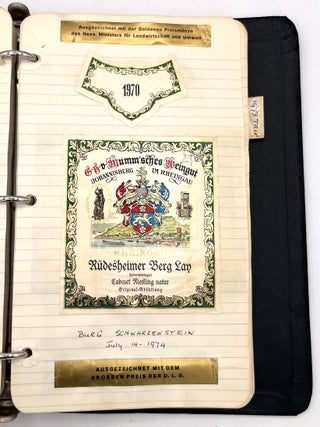 "Diary of A Wine Taster": Records of an Oenophile Charting Tasting Adventures Between 1973 and 1989, with Approx. 260 Original Wine Labels