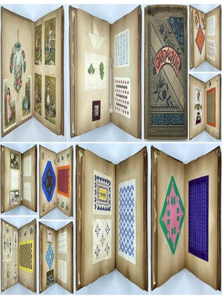 Item #25006453 A Quintessential Victorian Scrap Album including Froebel's Kindergarten Art
