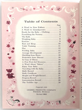 "Baby's Book" -- Early 1960s Advertising Gerber to New Mothers