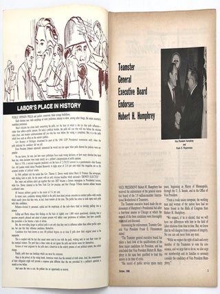 Five (5) Issues of "The International Teamster" -- Oct. 1968 to Dec. 1969