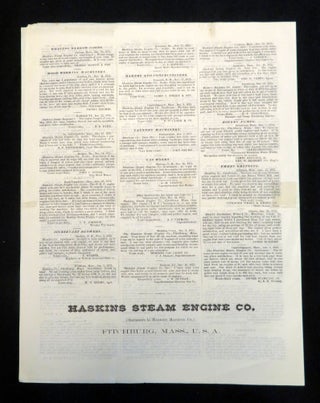 The Prize Engine of 1872, 1873, 1874, and 1875, An Advertising Circular