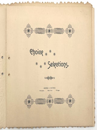 "Choice Selections" -- Christmas Gift Book of Poetry and Prose