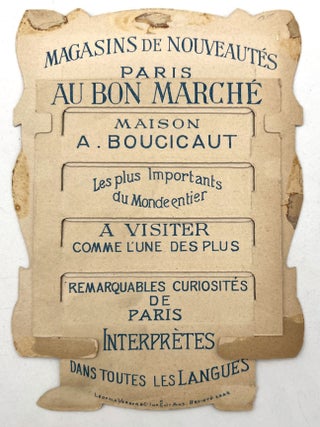 "Le Savetier et le Financier" -- Au Bon Marché Advertising Transformation Card