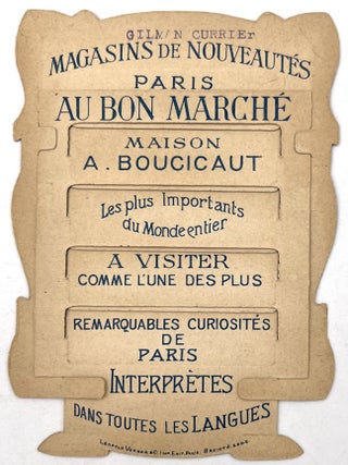 "La Cigale et La Fourmi" -- Au Bon Marché Advertising Transformation Card