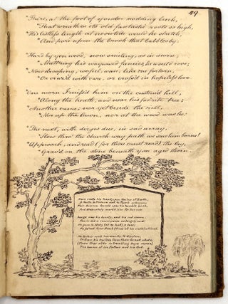 Early 1820s British Commonplace Book -- 18th Cent. and Romantic Verse, Inscribed "To William Stokes, from a Friend"