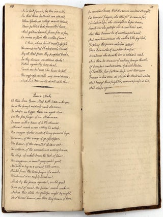 Early 1820s British Commonplace Book -- 18th Cent. and Romantic Verse, Inscribed "To William Stokes, from a Friend"