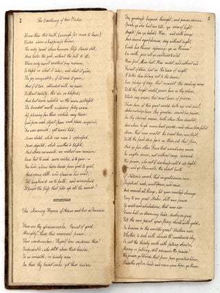 Early 1820s British Commonplace Book -- 18th Cent. and Romantic Verse, Inscribed "To William Stokes, from a Friend"