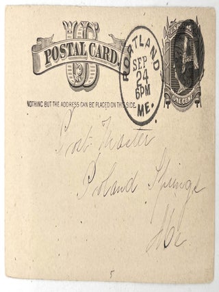 1880's Columbia University Library Postal Card