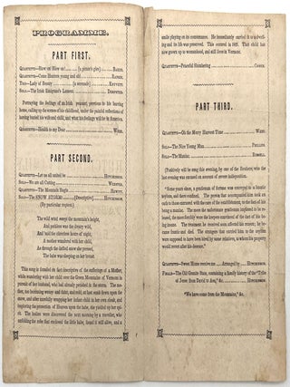 1843 Hutchinson Family Farewell Concert Program and Ticket