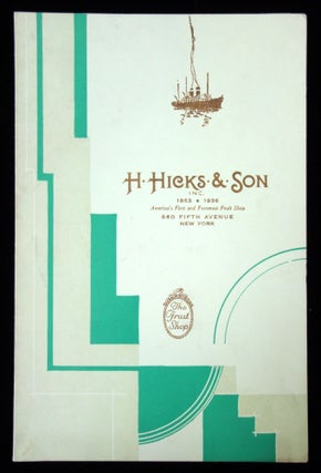 Item #25017103 Menu-H. Hicks & Son, America's First and Foremost Fruit Shop, New York , ca. 1936