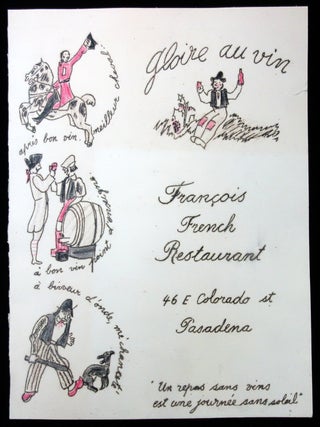 Item #25017234 Francois French Restaurant, 46 E. Colorado St., Pasadena with homespun charm c1950s