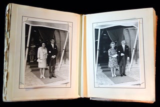 Family Album Containing 32 Illustrated color Belgium telegrams for 2 Weddings 1940s-1950s.