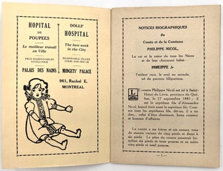 Biographical Sketches of Count and Countess Philippe Nicol