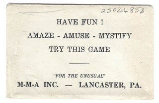 Item #25026858 Celluloid Magic Trick - Guess the Number
