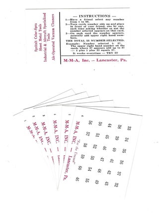 Celluloid Magic Trick - Guess the Number