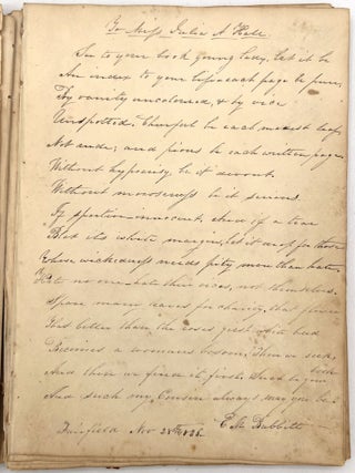 "Miss Julia A. Hall's Album" - Friendship Album of Woman from Connecticut