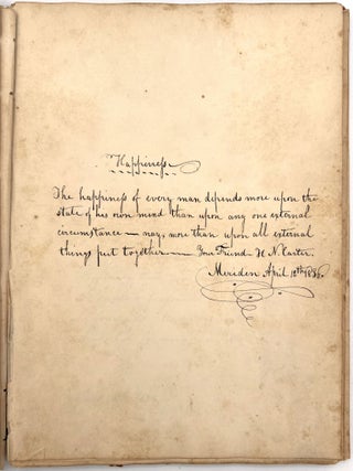 "Miss Julia A. Hall's Album" - Friendship Album of Woman from Connecticut