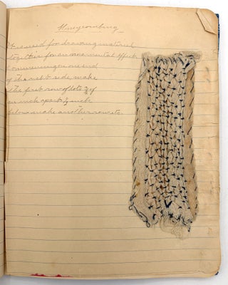 1905 Sewing Sample Book by 14-year-old Student of Sewing