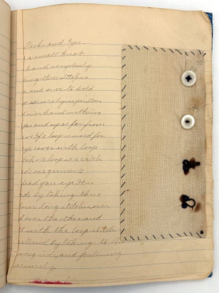 1905 Sewing Sample Book by 14-year-old Student of Sewing