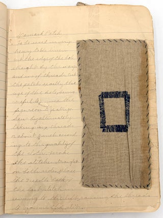 1905 Sewing Sample Book by 14-year-old Student of Sewing