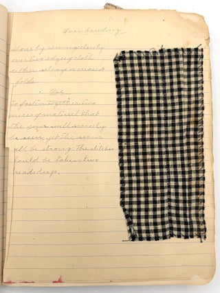 1905 Sewing Sample Book by 14-year-old Student of Sewing