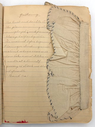 1905 Sewing Sample Book by 14-year-old Student of Sewing