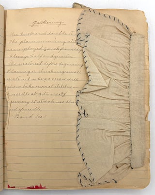 1905 Sewing Sample Book by 14-year-old Student of Sewing