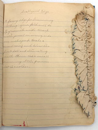 1905 Sewing Sample Book by 14-year-old Student of Sewing