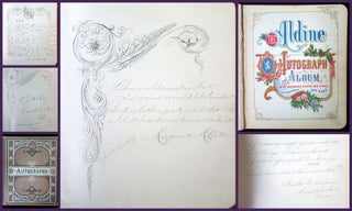Item #26000126 Edith Beatty's "Aldine Autograph Album with Decorated Spaces and Lines for...