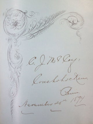 Edith Beatty's "Aldine Autograph Album with Decorated Spaces and Lines for Sentiment and Name", Conshohocken, PA, 1880-1898