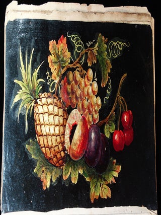 Item #26000152 Sketch book with 7 Lacquer works, 1 with applied Nacre and numerous pencil sketches