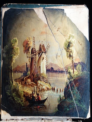 Sketch book with 7 Lacquer works, 1 with applied Nacre and numerous pencil sketches