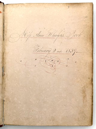 Pennsylvania Friendship Album of Miss Ann Shafer -- pressed Flowers, Four-Leaf Clovers, Decorative Penmanship