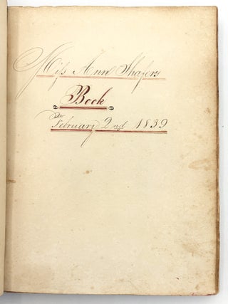 Pennsylvania Friendship Album of Miss Ann Shafer -- pressed Flowers, Four-Leaf Clovers, Decorative Penmanship