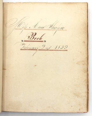 Pennsylvania Friendship Album of Miss Ann Shafer -- pressed Flowers, Four-Leaf Clovers, Decorative Penmanship