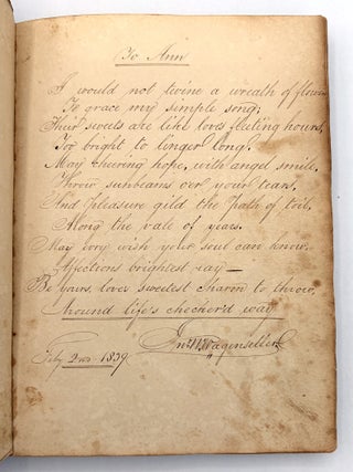 Pennsylvania Friendship Album of Miss Ann Shafer -- pressed Flowers, Four-Leaf Clovers, Decorative Penmanship