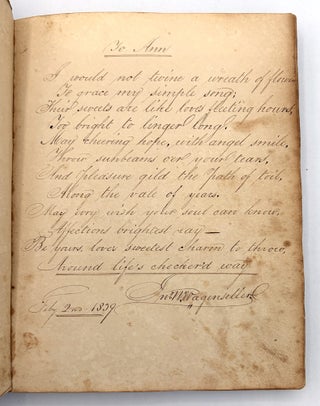 Pennsylvania Friendship Album of Miss Ann Shafer -- pressed Flowers, Four-Leaf Clovers, Decorative Penmanship