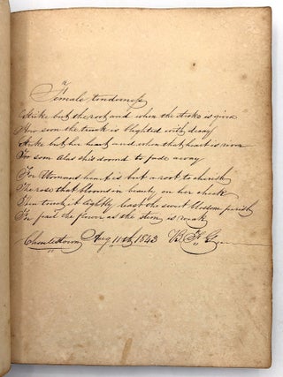 Pennsylvania Friendship Album of Miss Ann Shafer -- pressed Flowers, Four-Leaf Clovers, Decorative Penmanship