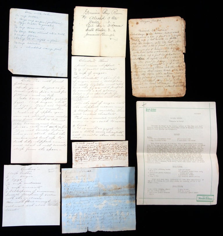 Item #26000300 Collection of handwritten and typed recipes